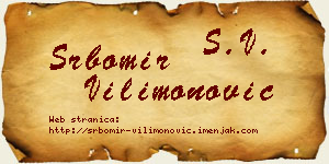 Srbomir Vilimonović vizit kartica